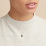 Pear Pendant Necklace in Silver - Image 3